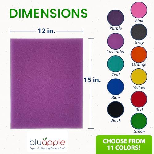 Bluapple FreshMats Refrigerator Liners, Lavender, 12x15, Set of 4 Mats - Image 4