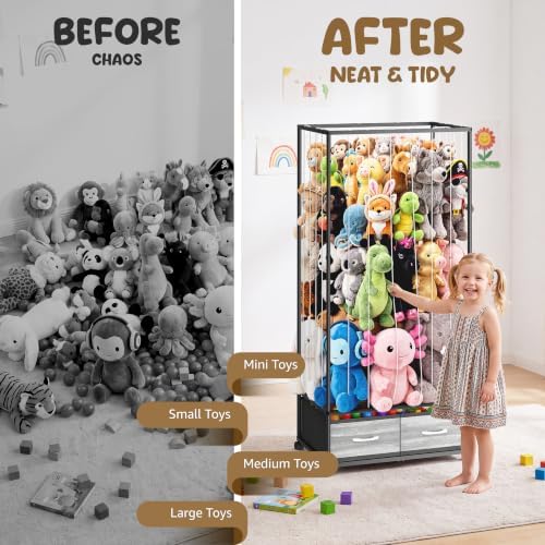 NomNest Large Stuffed Animal Storage, 53.3" Metal Stuffy Storage for Kids - Image 3