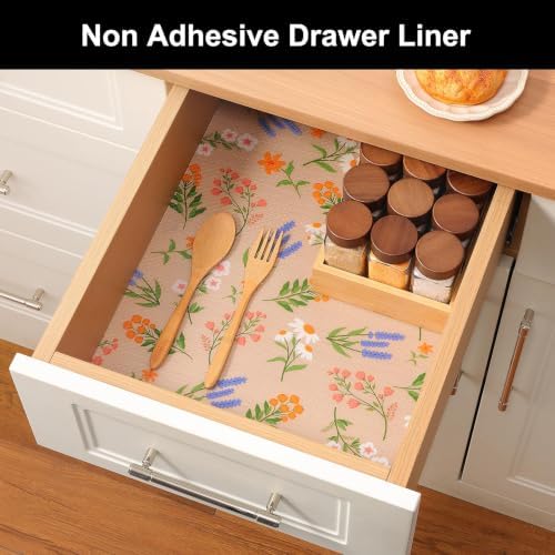 Cooyes Shelf Liner Non-Adhesive EVA Cabinet & Drawer Liner 11.8" x 240" - Image 4