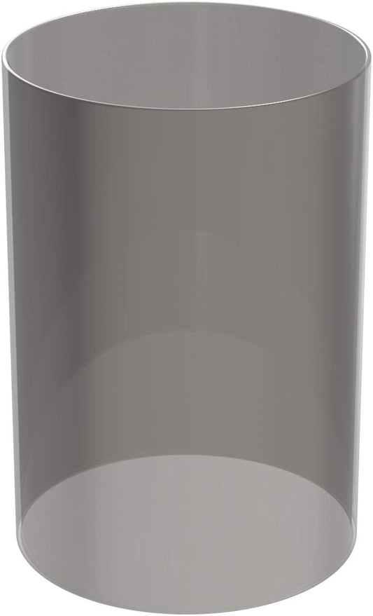 Electroplated Glass Hurricane Mirror Effect Cylinder Candle Holder Bottomless Glass Sleeve Lamp Shade Replacement (Grey,3X6)