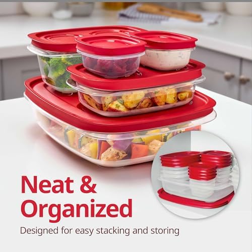 Rubbermaid EasyStore Large Containers, 18-Piece Set, Food Storage Containers with Lids - Image 2