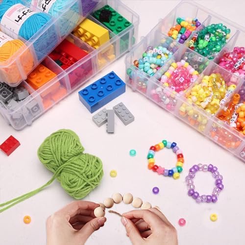 Bead Organizer 3 Tier 30 grid Stackable Craft Tackle Storage Container - Image 5