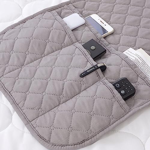 Armchair Caddy for Couch Remote Control Holder with 4 Pockets, Grey 1 Pack - Image 2