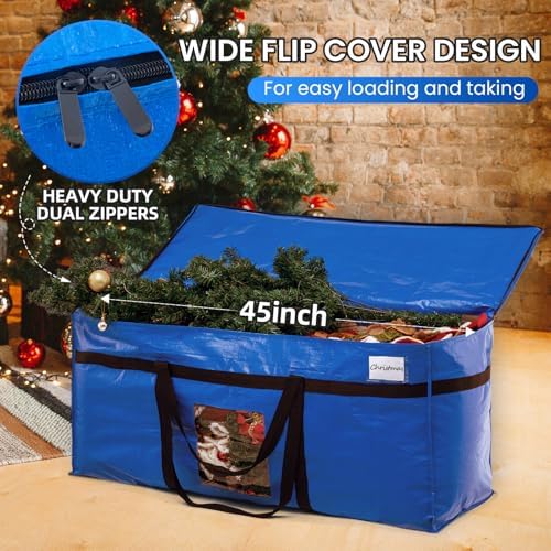 TAILI 1 Pack 69 Gallon Extra Large Storage Bags with Visible Window,Blue - Image 4