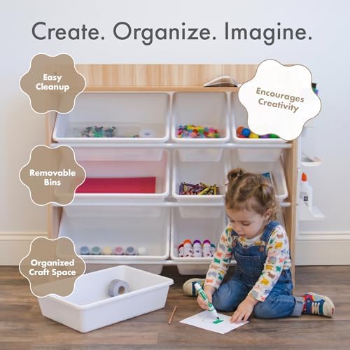 Humble Crew Kids Toy Organizer with Display Shelf, 9 Bins, 3 Tier Storage - Image 6