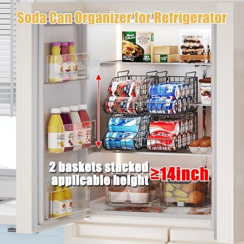 Sonyabecca 8 Pack Stackable Can Organizer for Pantry Cabinet Food Storage - Image 4