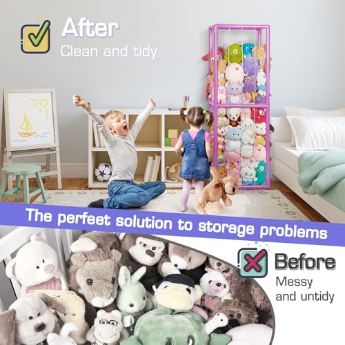 Stuffed Animal Storage Zoo Holder Space Save, PVC Stuffed Animal Organizer - Image 5