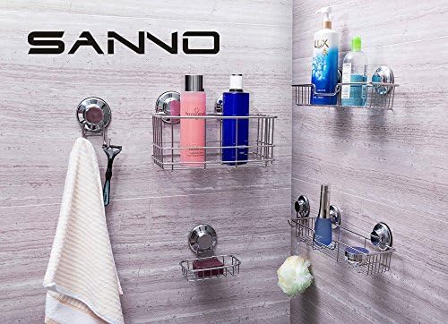 SANNO Suction Cup Hooks for Shower Vacuum Hook for Flat Smooth Wall Surface Towel Robe Bathroom Kitchen Shower Bath Coat, Stainless Steel (6 Pack) - Image 6