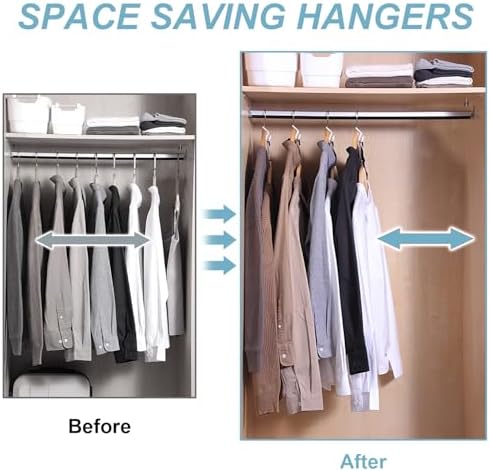 100 PCS Space Saving Hanger - Space Saver Clothes Hanger Connector with Stacking Hooks and Heavy Duty Cascading Connection - Image 3