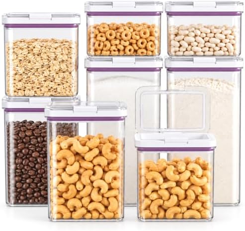 16-Piece Airtight Food Storage Containers, 8 Containers and 8 Lids by Unknown