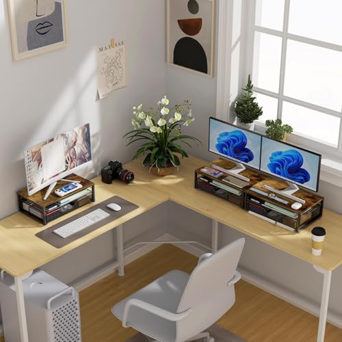 gianotter Computer Monitor Stand Riser with Drawer - Image 7