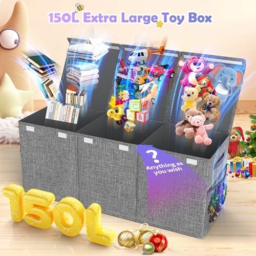Extra Large Toy Box with Lids, Large Storage Chest Organizer, 40"x14"x16" - Image 2