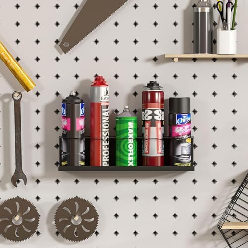 Heavy Duty Steel Spray Can Holder, Wall Mounted 4-Pack - Image 4