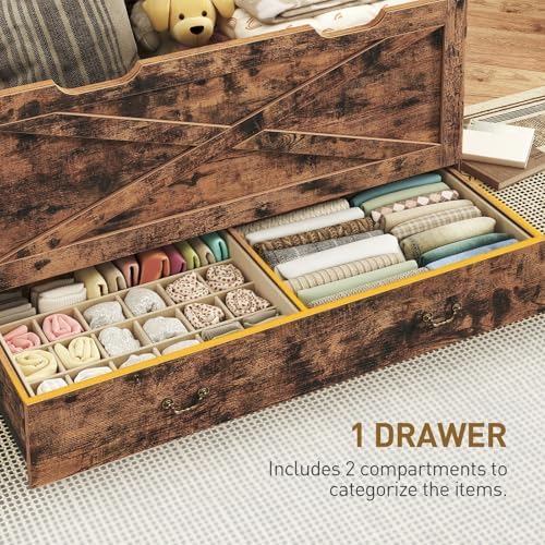 RALGEND Toy Chest, 39.4" Storage Chest with Drawer and Pull Handles - Image 5