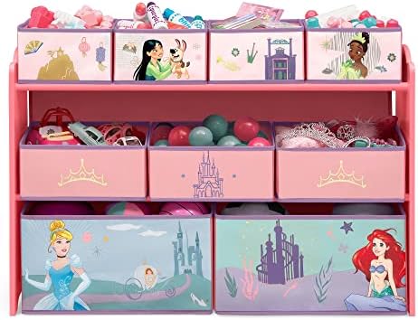 Disney Princess Deluxe 9 Bin Design and Store Toy Organizer by Delta Children, Greenguard Gold Certified - Image 6