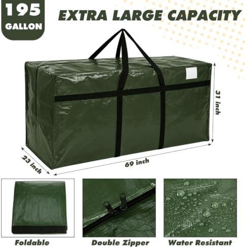 Windyun 4 Pcs 195 Gallon Extra Large Moving Bags XXL Heavy Duty Storage Bag - Image 2