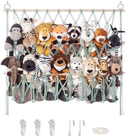 Stuffed Animal Net or Hammock Large Wall Hanging Organizer for Plush Toys by DOEGUAIY
