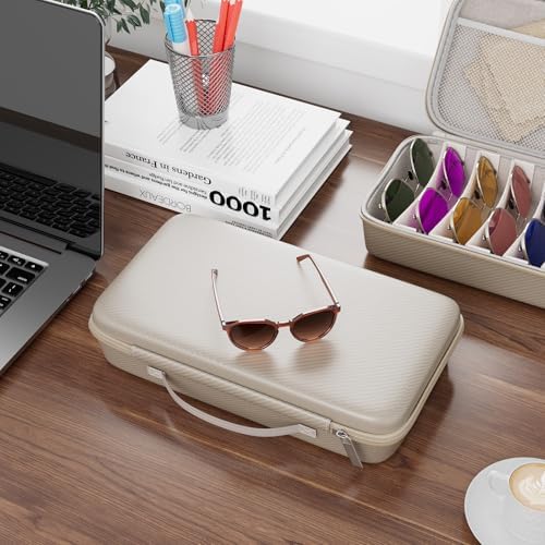 Travel Sunglasses Organizer​,​ Hard Shell​ Sunglass Case Adjustable Slots for Multiple ​Sunglass Eyeglass Case - Image 4