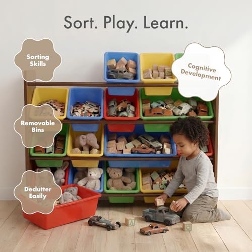 Humble Crew Kids Toy Organizer with 16 Bins, 4 Tier Storage for Playroom - Image 6