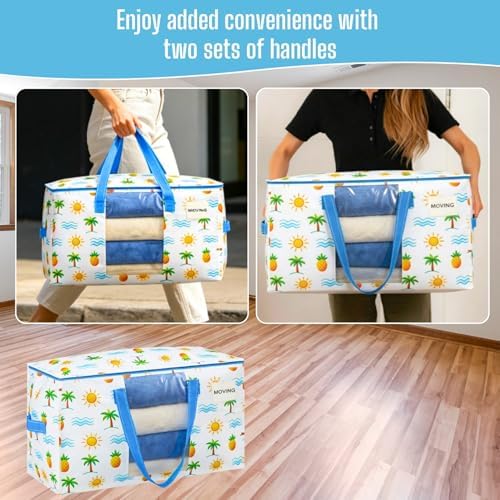 VENO Moving Bags, Wide Open Top, Clear Window, Tropical Island, 10 Pack - Image 5