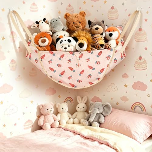 CERETIA Stuffed Animal Organizer, Toy Hammock Plush Holder Storage, Carrot by CERETIA