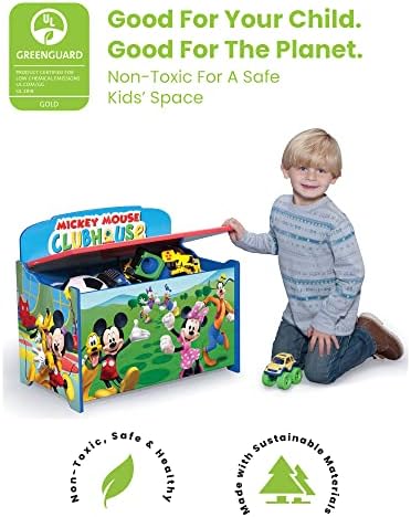 Delta Children Deluxe Toy Box, Disney Mickey Mouse - Image 2