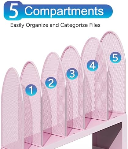 gianotter Desktop File Organizer with 5 Compartments - Image 6