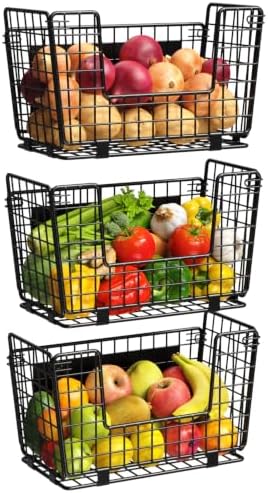 Magnetic Shelf for Fridge - 3 Pack Fruit & Vegetable Storage Organizer by GGIU
