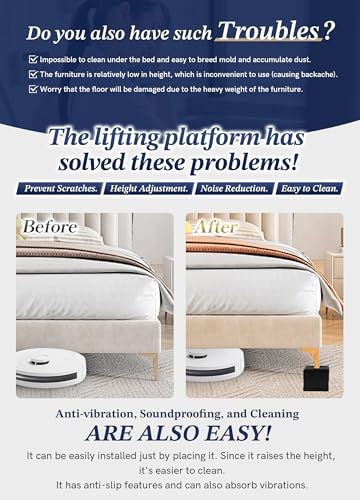 EclatBain Adjustable Bed Risers 3.6&5.3 Inch, 4000 lbs, 4 Large Pack Black - Image 5
