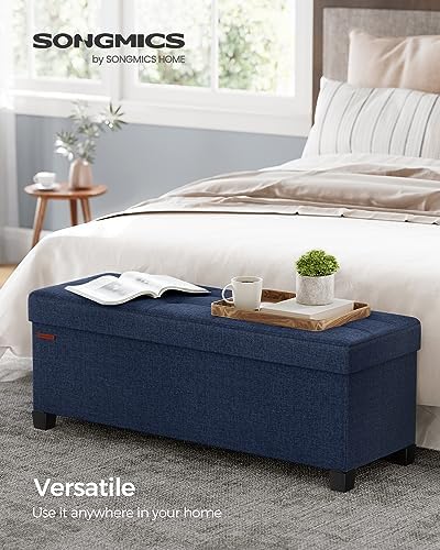 SONGMICS Storage Ottoman Bench, Foldable Foot Rest with Legs - Image 3