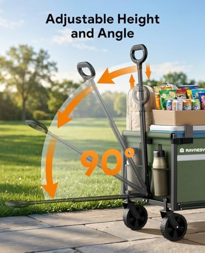 Collapsible Wagon Cart with Wheels, 330LBS for Grocery Shopping Camping - Image 6
