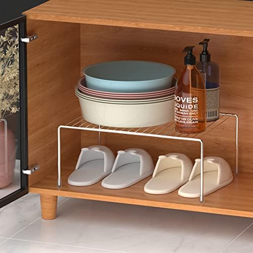 iPEGTOP Kitchen Cabinet Storage Shelf Rack, Set of 2 Large (15.7 x 9.4 Inch) Rustproof Metal Wire Shelves Spice Shelf Rack Cupboard Organizer for Pantries Countertops Utensils Organization, Chrome - Image 6