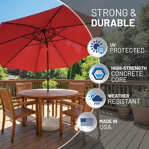 US Weight Durable 50 Pound Fillable Umbrella Base Designed to be Used with a Patio Table - Image 5