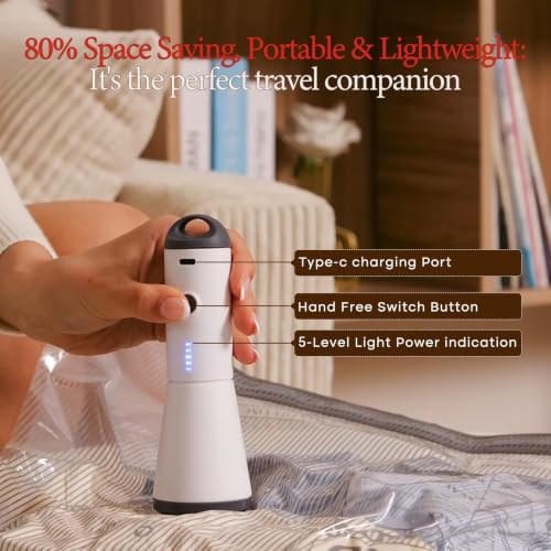 Vacbird Travel Vacuum Bags with Rechargeable Pump, Carry-On Space Saver - Image 2