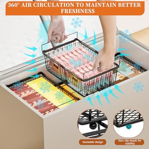 Large Freezer Organizer Bins for 10 to 20 Cu.Ft,Leak-Proof Bottom,2 Pack - Image 6
