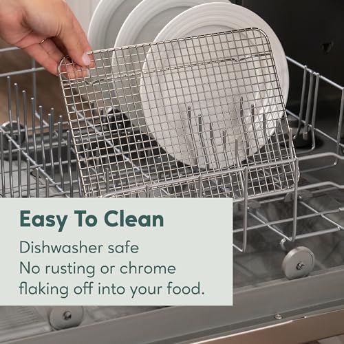 Ultra Cuisine Stainless Steel Baking Rack - 10 x14.75 inch Jelly Roll Wire - Image 5