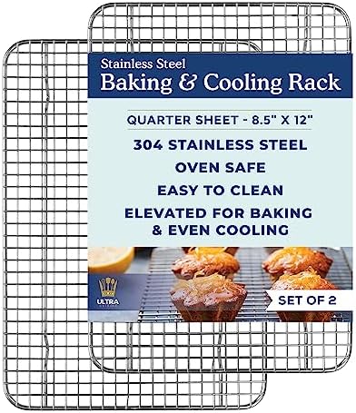 Ultra Cuisine Cooling & Baking Rack Set - 8.5'' x 12'' - Set of 2 by UltraCuisine