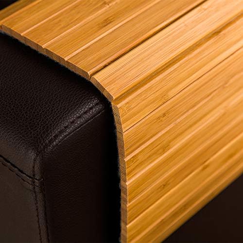 GEHE Sofa Arm Tray Table - Flexible/Foldable Couch Arm Table Perfect for Drink & Snacks Great Armrest Tray (16.5" L x 13.25" W x 0.35" H, Natural Bamboo) - Image 6