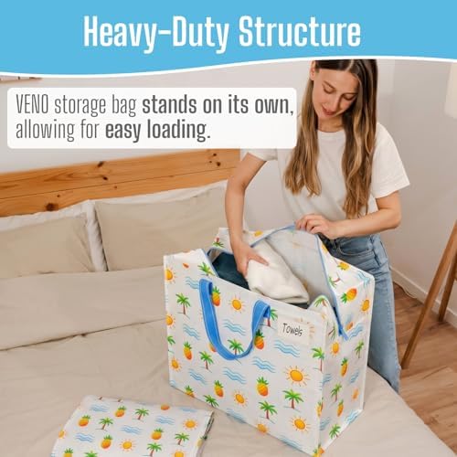 VENO Heavy Duty Moving Bags, 22 Gallon, Tropical Island, 4 Pack - Image 2