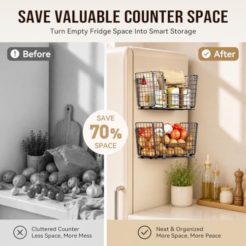 Magnetic Shelf for Fridge - Fruit & Vegetable Storage Organizer - Image 3
