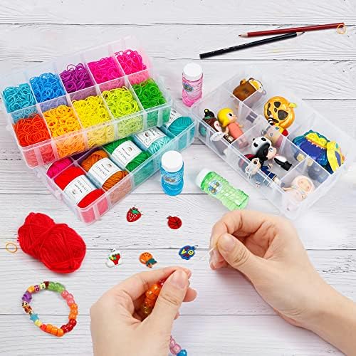7 Layers Stackable Storage Container, 70 Adjustable Compartments (White) Perfect for Kids Toys, Art Crafts, Jewelry, Supplies, Mini Case & Letter Sticker Included - Image 5