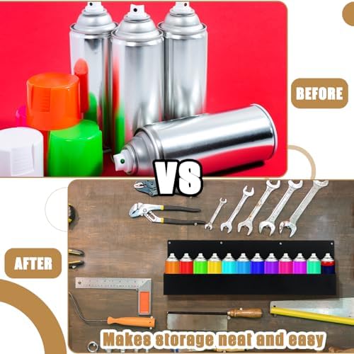 Menkxi 2 Pack Spray Can Holder Rack Organizer Wall Mount - Image 3