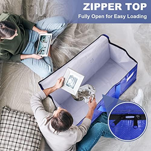 StorageRight Moving Bags, Moving Boxes, 93L 6-Pack Sotrage Bags Totes, Blue - Image 6