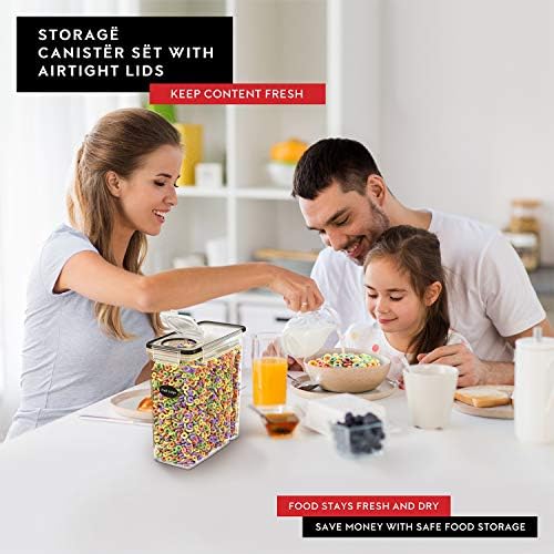 Cereal Containers Storage 2 Pack 135 fl. oz Cereal Dispenser Countertop, Airtight Food Storage Containers for Pantry Organization and Storage, Bpa-free Cereal Storage Container with Marker & Labels - Image 2