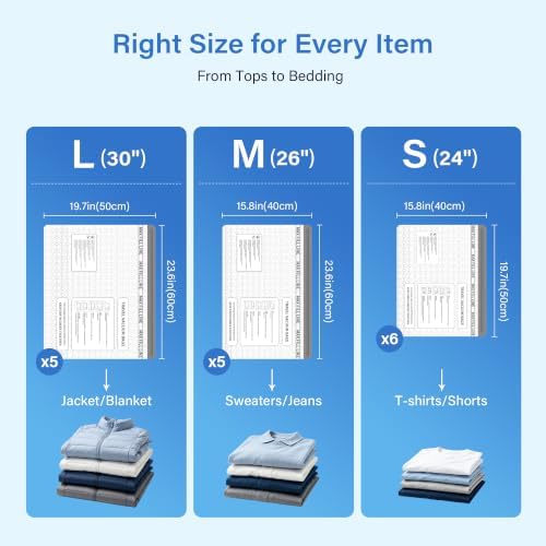 Vacuum Storage Bags with Pump,Space Saver,Cordless,16-Pack - Image 5