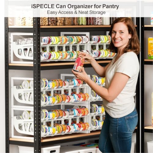 iSPECLE Can Organizer for Pantry - Auto-Rolling, Expands to Hold 60 Cans - Image 2