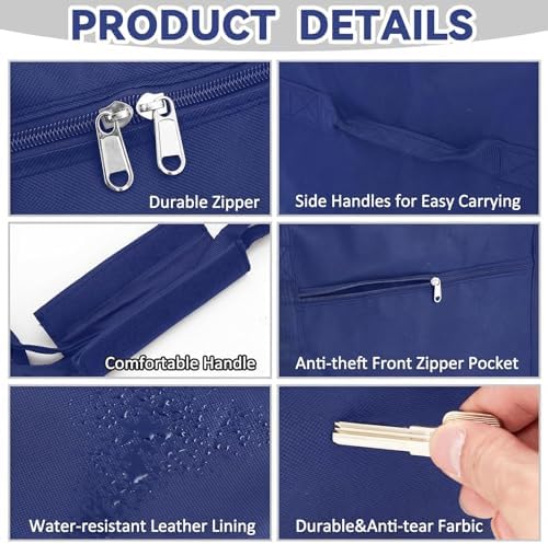 1 Pcs 83 x 16 x 12 Inch, 260 L Large Storage Duffle Bag Blue - Image 4