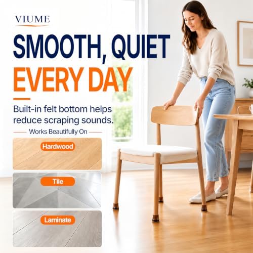24 Pcs Chair Leg Floor Protectors for Hardwood Floors Round - Image 3