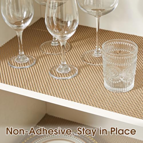 Shelf Liner for Kitchen Cabinets and Drawers, Beige, 24" x 120" - Image 2