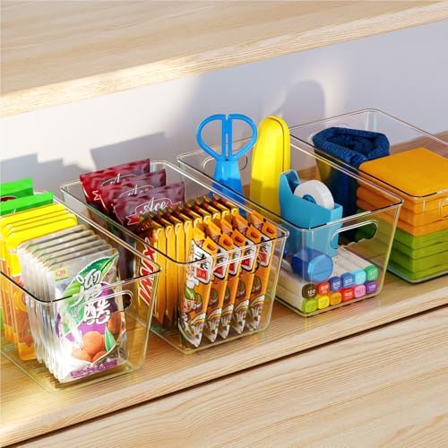 Clear Fridge Organizer Bins with Handles, 6 Pack 9.5×5×4.5 Inch - Image 4